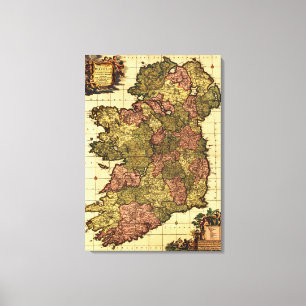 IrelandPanoramic MapIreland Canvastryck