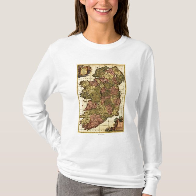 IrelandPanoramic MapIreland Tee Shirt (Framsida)