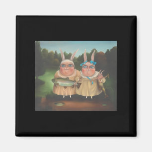 Irena Aizen Rabbits Cute Bunny Rabbit Älskare Påsk Magnet