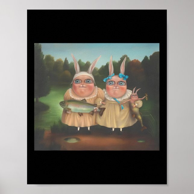 Irena Aizen Rabbits Cute Bunny Rabbit Älskare Påsk Poster (Framsidan)