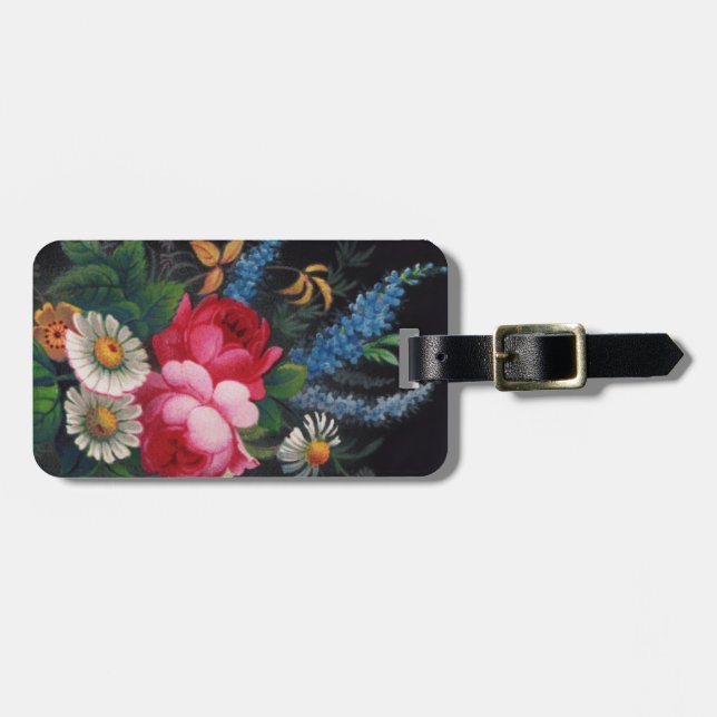 Irena Victorian Bouquet Luggage Tag Bagagebricka (Horisontell Framsida)