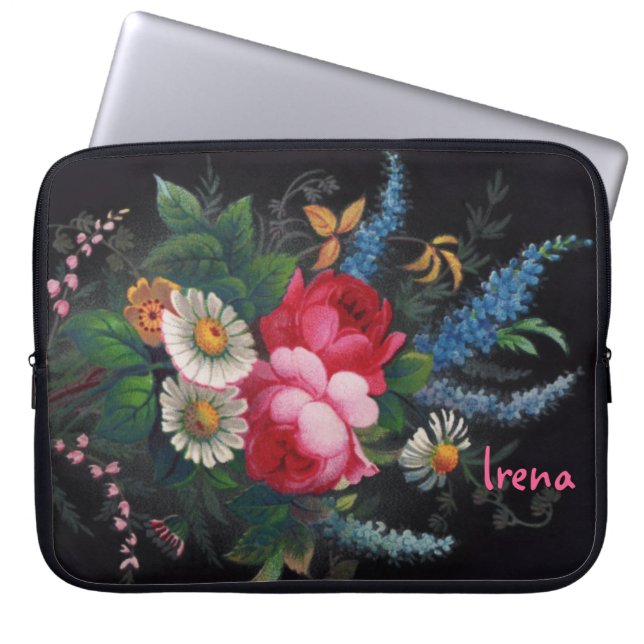 Irena Victorian Bouquet Neoprene Laptop sleeve (Framsidan)