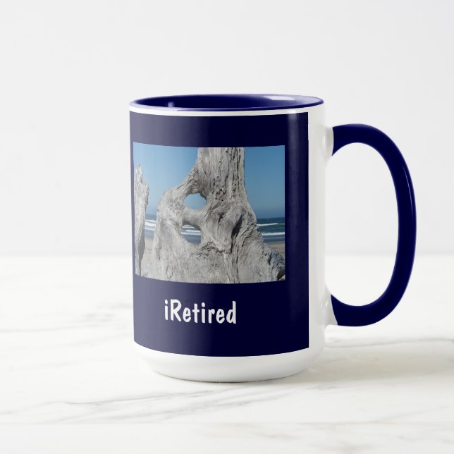 iRetired presentkoppar för kaffe Blue Ocean Driftw Mugg (Höger)