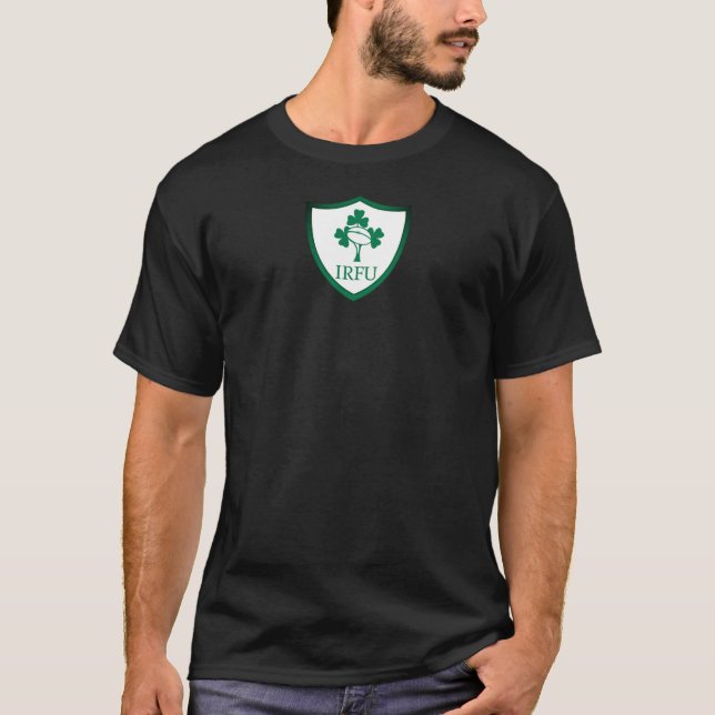 IRFU-IRISH White Bage T Shirt (Framsida)