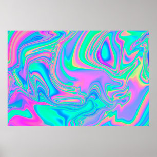 Irider marmorerad holografisk struktur i vibrerand poster