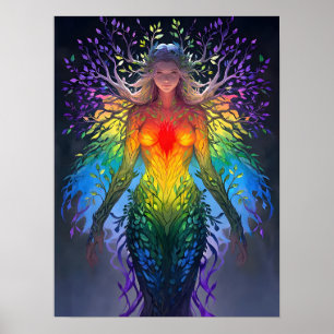 “Iridesca” - Färgernas väktare Poster