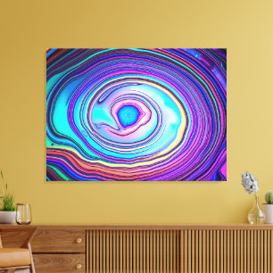 Iridescent Abalone Snäcka Makro Canvastryck