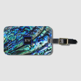 Iridescent Abalone Snäcka Monogram Bagagebricka