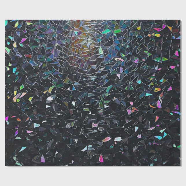 Iridescent Abstract Stained Glass Pattern Presentpapper (Platt)