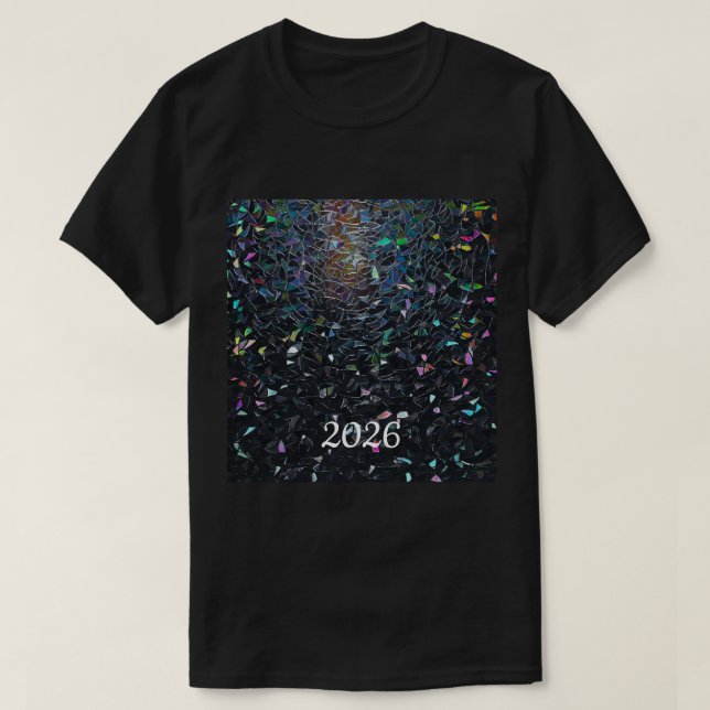 Iridescent Abstract Stained Glass Pattern T Shirt (Design framsida)