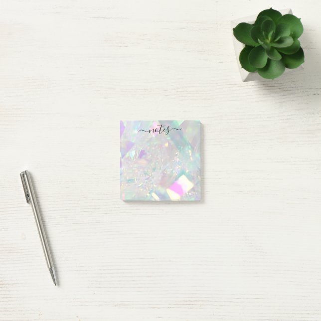 Iridescent Angel Tinsel Modern Glam Note Pad Post-it Block (Kontor)