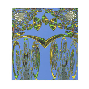 Iridescent Art Print med Golden Abstract Design Anteckningsblock