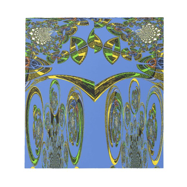 Iridescent Art Print med Golden Abstract Design Anteckningsblock (Framsida)