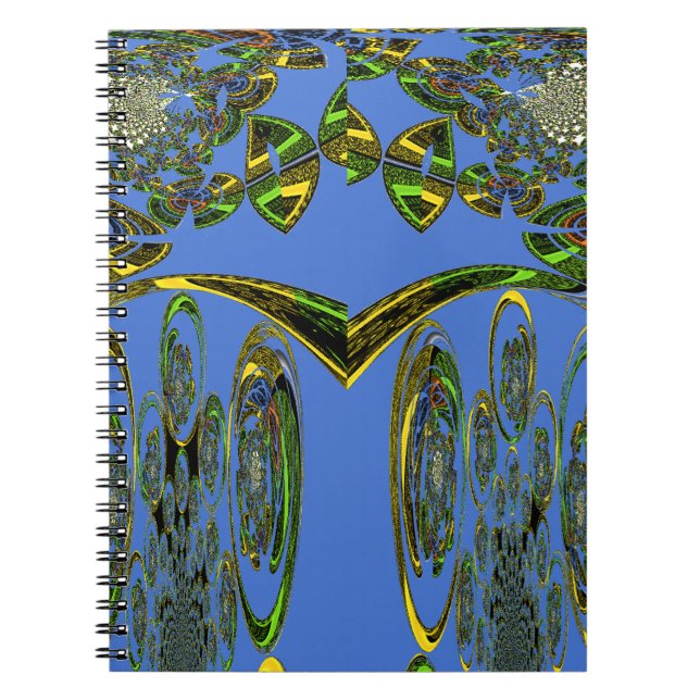 Iridescent Art Print med Golden Abstract Design Anteckningsbok (Framsidan)