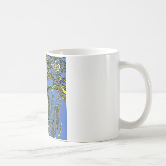 Iridescent Art Print med Golden Abstract Design Kaffemugg (Höger)