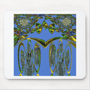 Iridescent Art Print med Golden Abstract Design Musmatta