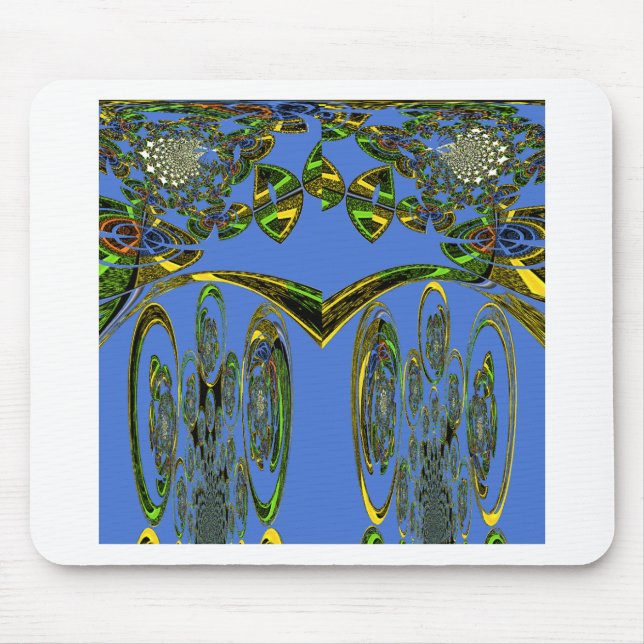 Iridescent Art Print med Golden Abstract Design Musmatta (Framsidan)