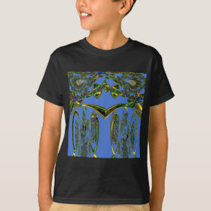 Iridescent Art Print med Golden Abstract Design T-shirt