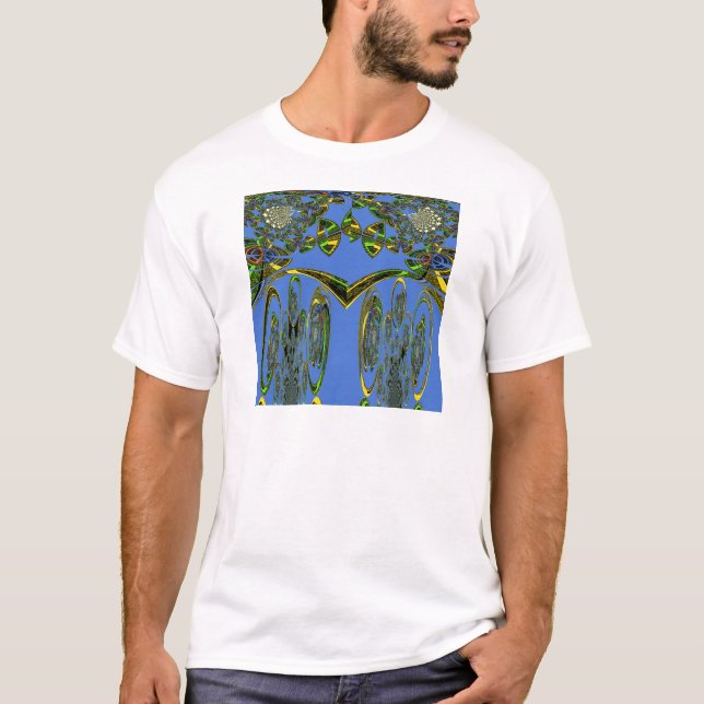 Iridescent Art Print med Golden Abstract Design Tee (Framsida)