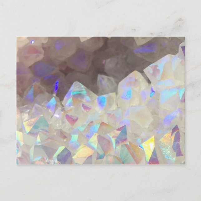 Iridescent Aura Crystals Vykort (Framsida)