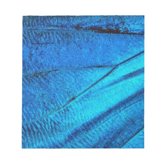 Iridescent Blue Butterfly Vinge Anteckningsblock (Framsida)