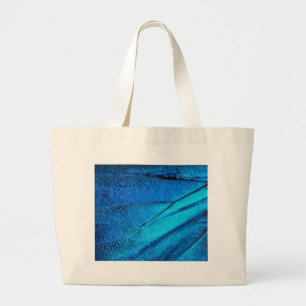 Iridescent Blue Butterfly Vinge Jumbo Tygkasse