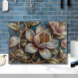 Iridescent Blue Cloisonne Magnolia 