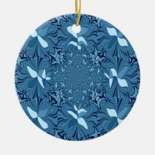 Iridescent blue. julgransprydnad keramik