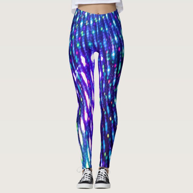 Iridescent Blue Ljus Multifärgad Leggings Bright (Framsida)