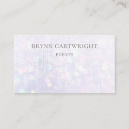 Iridescent Bokeh Gnistra Ljus White Visitkort