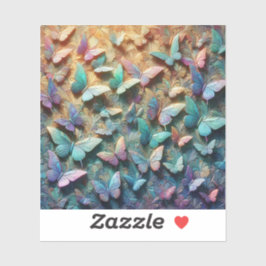 Iridescent Butterfly Garden Klistermärken