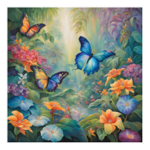 Iridescent Butterfly Garden