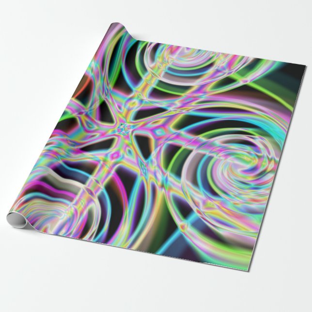 Iridescent Chrome Nine Presentpapper (Utrullad)