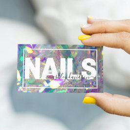 Iridescent Crystal | Nail Technician Visitkort