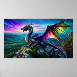 Iridescent Dragon Guards hans land Poster