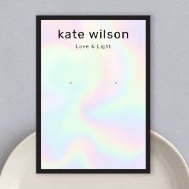 Iridescent Earring Visning Card Visitkort