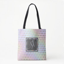 Iridescent Faux Holographic Mönster Monogram