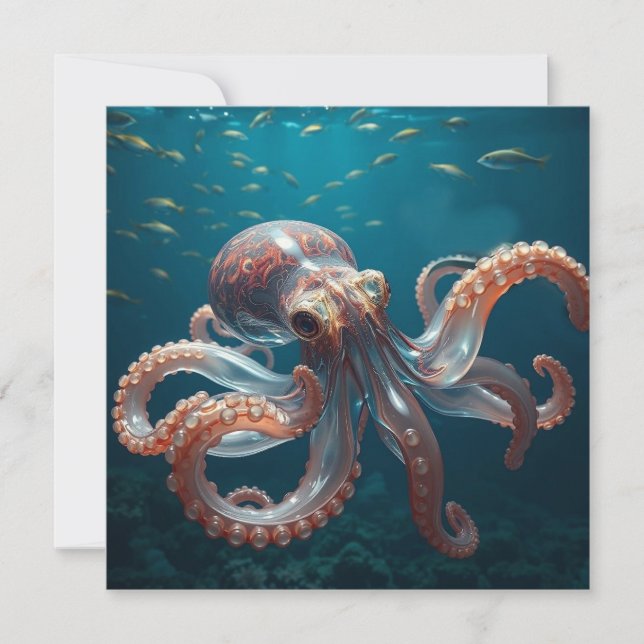 Iridescent Glass Octopus Art | Deep Sea Fantasy   (Framsida)