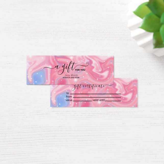 Iridescent Gnistra HoloGraph Gift Certificate Litet Visitkort (Skivbord)