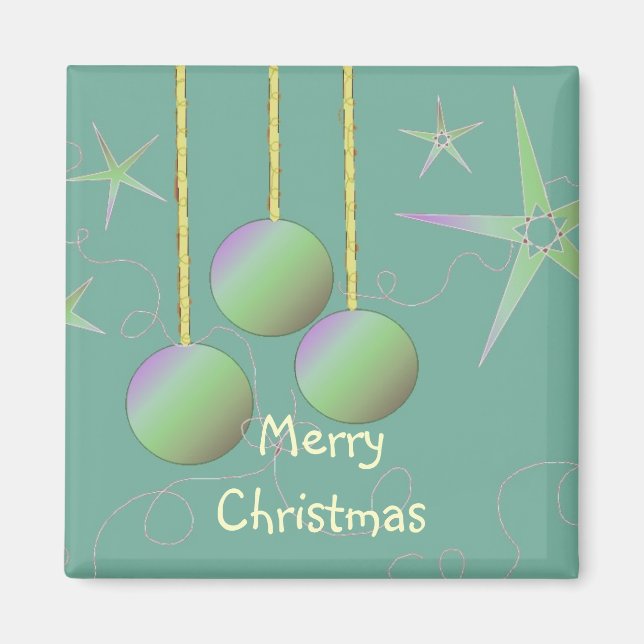 Iridescent God jul Design Magnet (Framsidan)