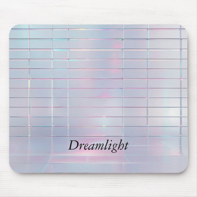 Iridescent Grid Mönster Mousepad Musmatta (Framsidan)