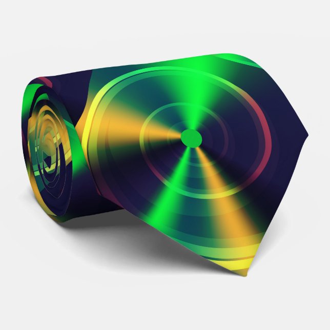 Iridescent Grönt & Black Fractal Swirl Slips (Rullad)