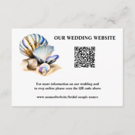 Iridescent havsskal QR-kod online rsvp Tilläggskort
