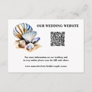 Iridescent havsskal QR-kod online rsvp Tilläggskort