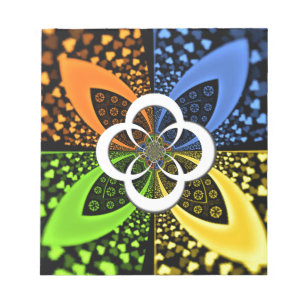 Iridescent Hearts Seamless Polka Dot Abstrakt Art Anteckningsblock