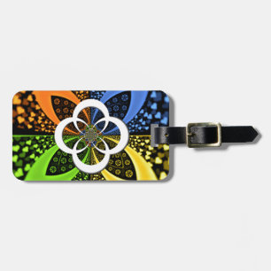 Iridescent Hearts Seamless Polka Dot Abstrakt Art Bagagebricka