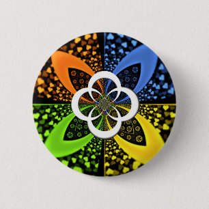 Iridescent Hearts Seamless Polka Dot Abstrakt Art Knapp