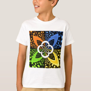 Iridescent Hearts Seamless Polka Dot Abstrakt Art Tee