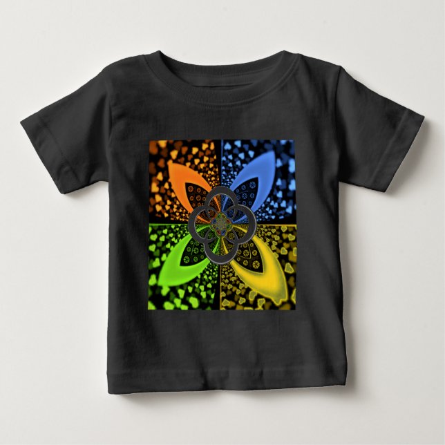 Iridescent Hearts Seamless Polka Dot Abstrakt Art Tee (Framsida)