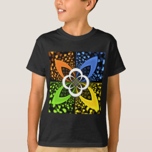 Iridescent Hearts Seamless Polka Dot Abstrakt Art Tee Shirt